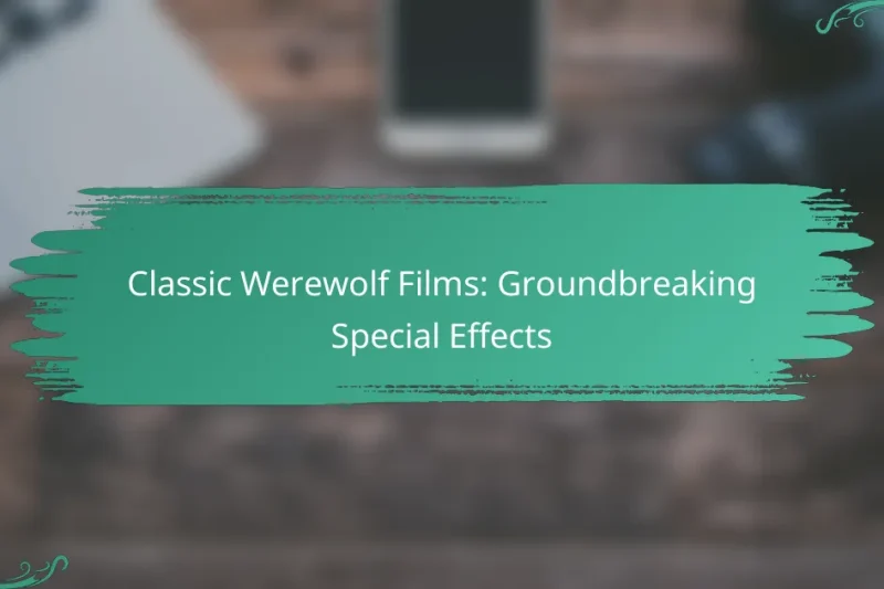 Classic Werewolf Films: Groundbreaking Special Effects