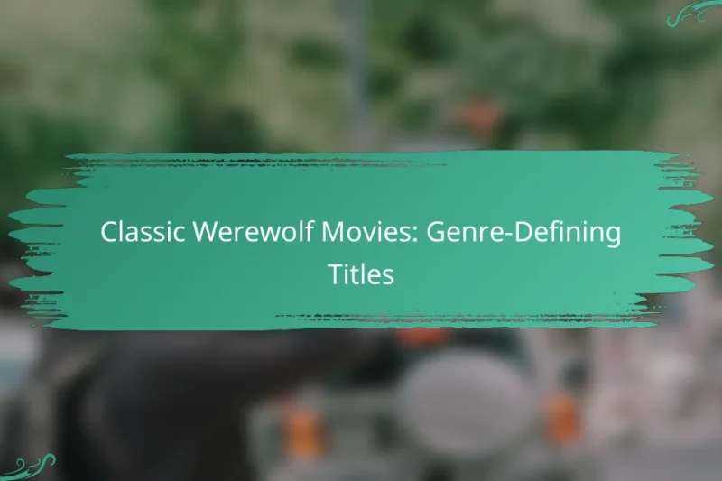 Classic Werewolf Movies: Genre-Defining Titles