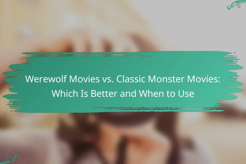 Werewolf Movies vs. Classic Monster Movies: Which Is Better and When to Use
