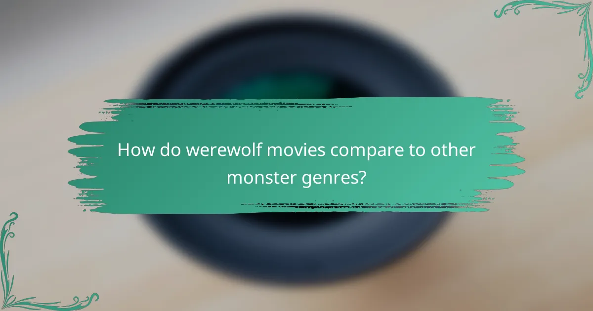 How do werewolf movies compare to other monster genres?